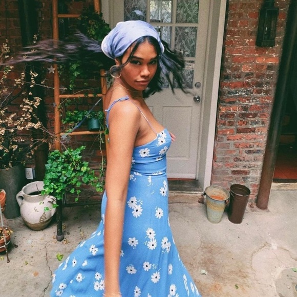 Reformation juliette midi dress blue florals - Picture 11 of 11